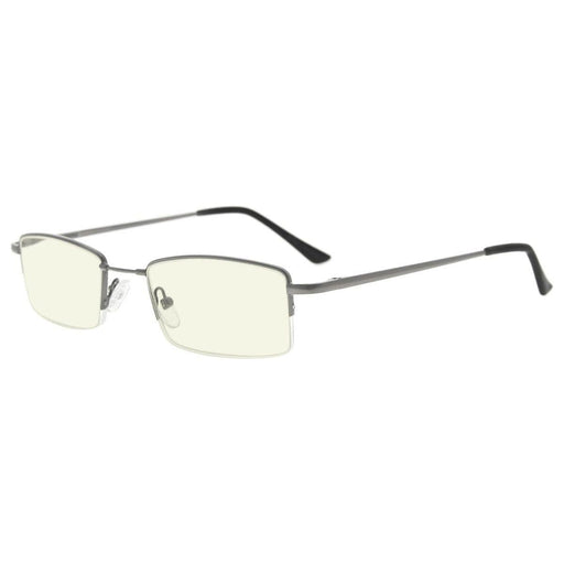 eyekeeper.com Semi-Rimless Blue Light Filter Reading Glasses CG1708 Eyeglasses Beige Gunmetal / without magnification,Gunmetal / +1.25,Gunmetal / +2.00,Gunmetal / +2.25,Gunmetal / +2.50