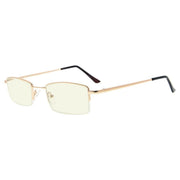 eyekeeper.com Semi-Rimless Blue Light Filter Reading Glasses CG1708 Eyeglasses Beige Gold / without magnification,Gold / +0.50,Gold / +0.75,Gold / +1.25,Gold / +1.50,Gold / +2.50