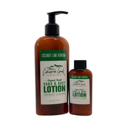 Cimarron Creek Essentials Coconut Lime Verbena Organic Hand & Body Lotion Lotion & Moisturizer Dark Slate Gray 8oz - Plastic Bottle,8oz - Glass Bottle,2oz