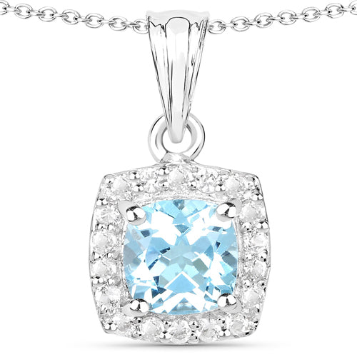 Bids.com 4.62 Carat Genuine Blue Topaz and White Topaz .925 Sterling Silver 3 Piece Jewelry Set (Ring, Earrings, and Pendant w/ Chain) Jewelry Sets White Smoke size 6.00,size 7.00,size 8.00,size 9.00,size 5.00,size 7.50