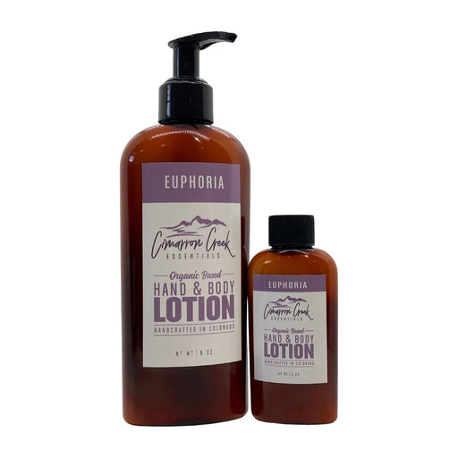 Cimarron Creek Essentials Euphoria Organic Hand & Body Lotion Lotion & Moisturizer Dark Slate Gray 8oz - Plastic Bottle,8oz - Glass Bottle,2oz