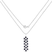 Bids.com 7.68 Carat Genuine Blue Sapphire .925 Sterling Silver Pendant Pendants White Smoke