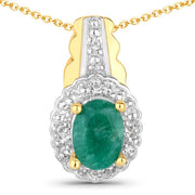 Bids.com 1.71 Carat Dyed Emerald and White Topaz .925 Sterling Silver Jewelry Set Jewelry Sets White Smoke One,size 18.00,size 20.00