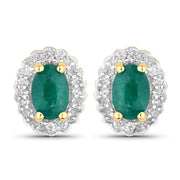 Bids.com 1.71 Carat Dyed Emerald and White Topaz .925 Sterling Silver Jewelry Set Jewelry Sets White Smoke One,size 18.00,size 20.00