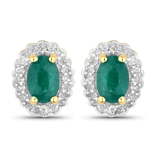 Bids.com 1.71 Carat Dyed Emerald and White Topaz .925 Sterling Silver Jewelry Set Jewelry Sets White Smoke One,size 18.00,size 20.00