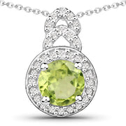 Bids.com 2.68 Carat Genuine Peridot and White Topaz .925 Sterling Silver Jewelry Set Jewelry Sets White Smoke size 5.00,size 6.00,size 7.00,size 8.00,size 9.00,size 10.00