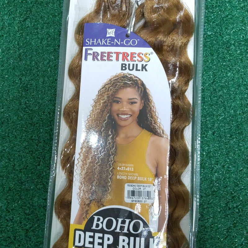VIP Extensions FreeTress Synthetic Braid – Boho Deep Bulk 22" (Color 27) Braiding Hair Dark Slate Gray
