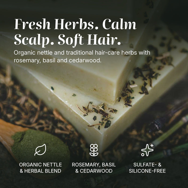 Chagrin Valley Soap & Salve Shampoo Bar: Nettle Shampoo Bar Dark Slate Gray Full Bar 5.6 oz,Travel Size Bar 1.7 oz