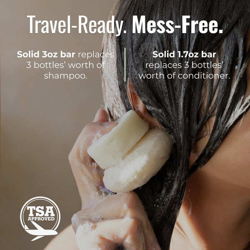 ZeroWasteStore.com Shampoo & Conditioner Bar Duo Shampoo & Conditioner Sets Slate Gray Bloom with Castor Oil,Sunshine,Driftwood,Oasis,Maui Melon,Sunkissed,Blossom,Cobalt,Peppermint Breeze,Simply Unscented,Earth,Seasonal Harvest