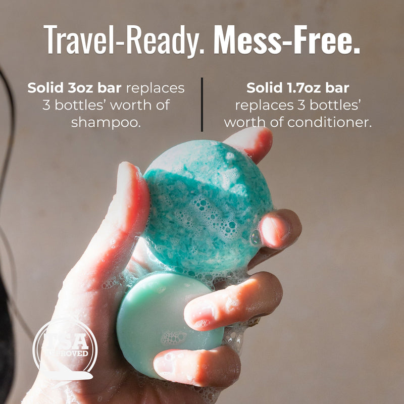 ZeroWasteStore.com Shampoo & Conditioner Bar Duo Shampoo & Conditioner Sets Rosy Brown Bloom with Castor Oil,Sunshine,Blossom,Cobalt,Driftwood,Earth,Maui Melon,Oasis,Peppermint Breeze,Seaside,Sunkissed,Simply Unscented