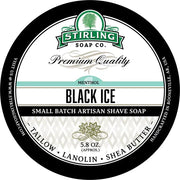 Stirling Soap Co Stirling Soap Co. Black Ice Shaving Collection Shaving Set Light Gray Shaving Soap 5.8oz
