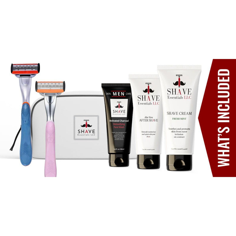 Shave Essentials Shave Travel Kit Bundles & Kits White Smoke BLUE,PINK,BLACK