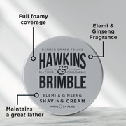 Hawkins & Brimble COM Shaving Cream 100ml / 3.4 fl oz Shaving Cream Light Gray