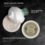 Lather & Wood Shaving Co Luxury Shaving Soap - Sandalwood Men Grooming, Health Black