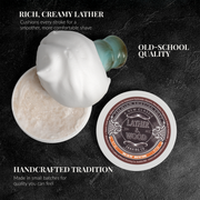 Lather & Wood Shaving Co Luxury Shaving Soap - Bay Rum Men Grooming, Health Black