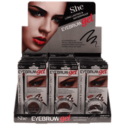 VIP Extensions She Gel Eyebrow w/ Brush Makeup Black MEDIUM BROWN,BROWN,DARK BROWN