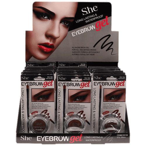 VIP Extensions She Gel Eyebrow w/ Brush Makeup Black MEDIUM BROWN,BROWN,DARK BROWN