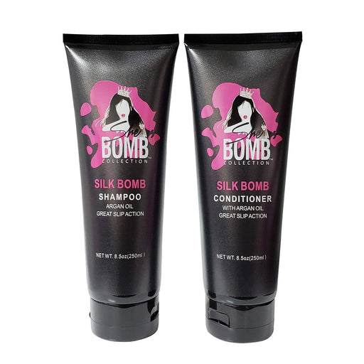 VIP Extensions She Is Bomb Silk Bomb Shampoo and Conditioner 8.5 oz Shampoo White Smoke SHAMPOO