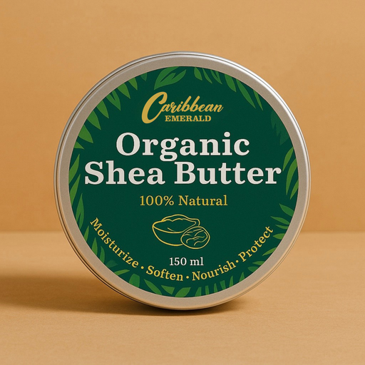 Caribbean Emerald Caribbean Emerald Organic Shea Butter 150ml Body Butter Dark Khaki