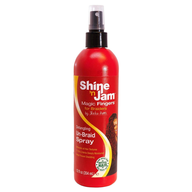 VIP Extensions Shine 'n Jam Magic Fingers Un-Braid Spray 12 oz Styling Spray White Smoke