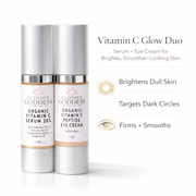 Glimmer Goddess® Organic Skin Care Organic Vitamin C Glow Duo – 20% Vitamin C + Peptide Eye Serum Face Serums White Smoke
