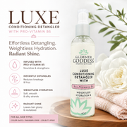 Glimmer Goddess® Organic Skin Care Luxe Conditioning Detangler with Pro-Vitamin B5 – Weightless Hydration & Radiant Shine Hair Styling Products White Smoke Default Title