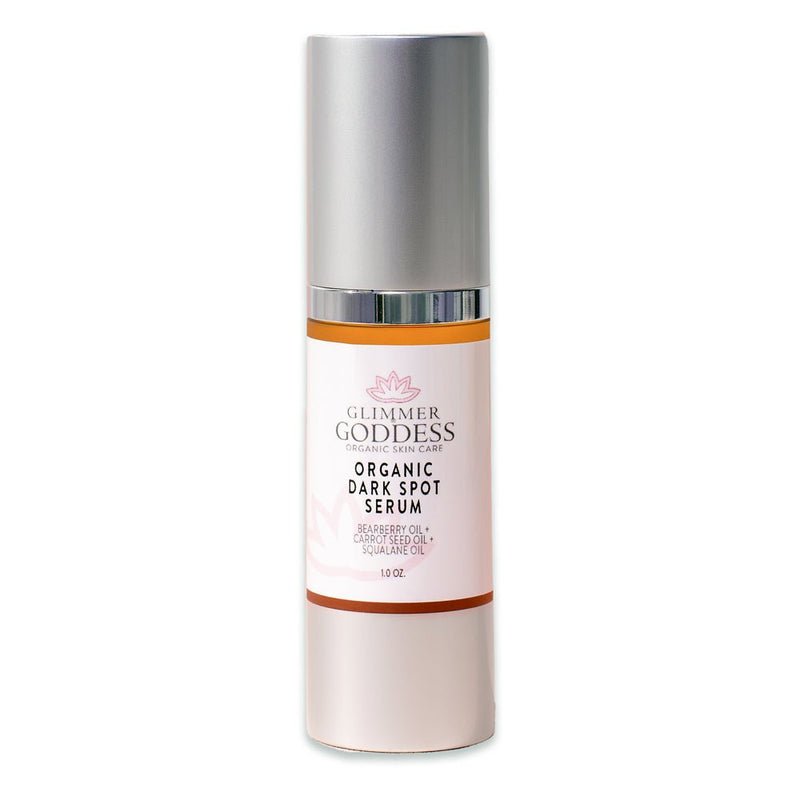 Glimmer Goddess® Organic Skin Care Organic Dark Spot Serum – Fade Hyperpigmentation & Even Skin Tone Face Serums Light Gray 1 oz.