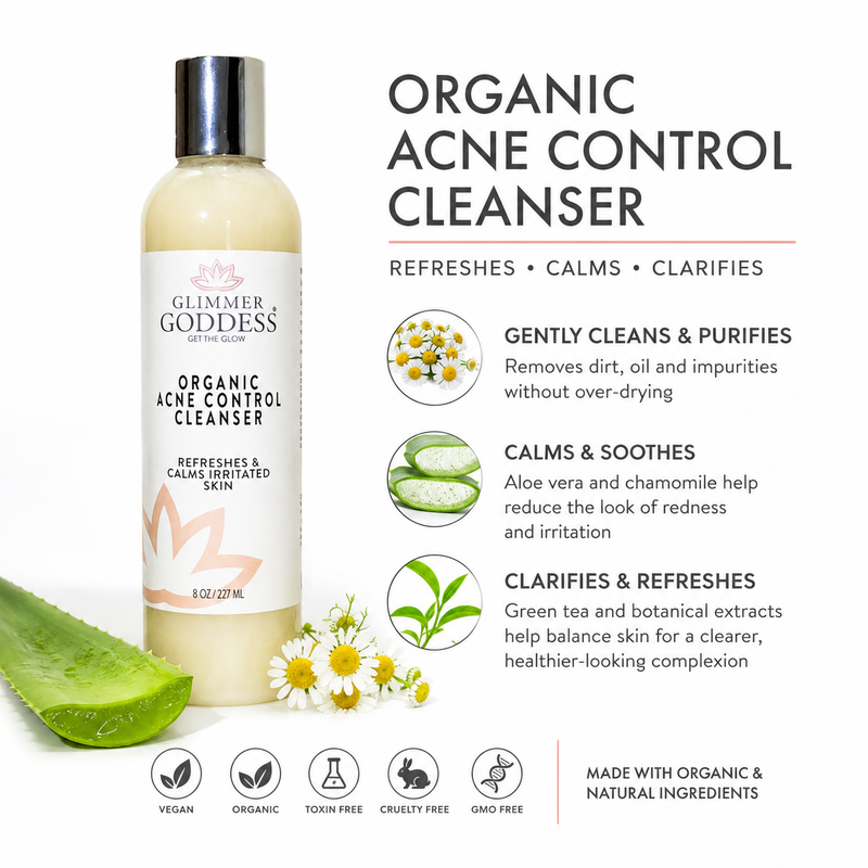 Organic Acne Cleanser – Gentle Face & Body Wash