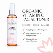 Glimmer Goddess® Organic Skin Care Organic Vitamin C Facial Toner – Natural Brightening Astringent Toners White Smoke Default Title