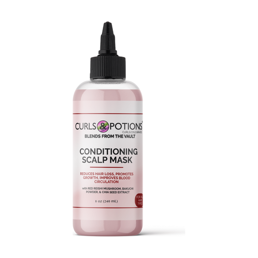 Curls & Potions Blends Scalp Mask HAIR conditioner Light Gray 8 OZ BOTTLE