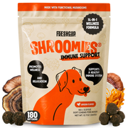 FreshCap Mushrooms Organic Mushroom Complex for Dogs Pet Treats Black