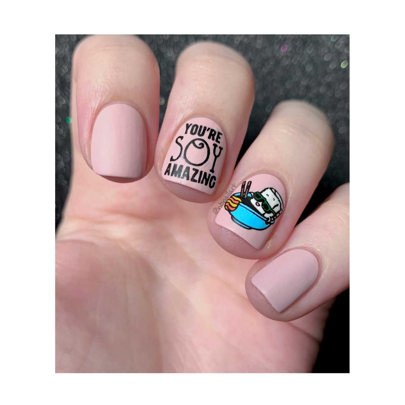 UberChic Beauty Sushi For Me Stamping Plate Rosy Brown