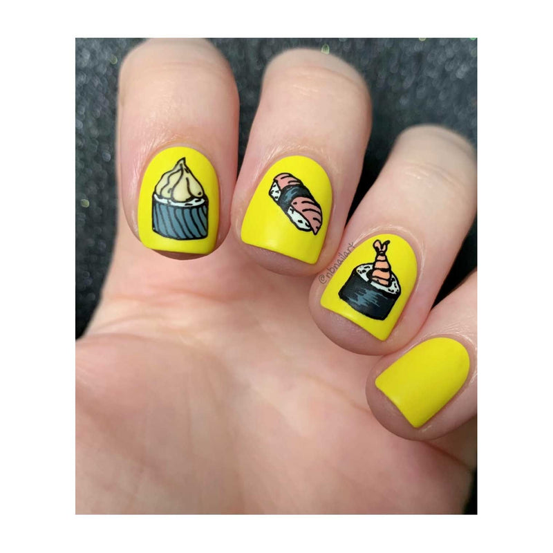 UberChic Beauty Sushi For Me Stamping Plate Rosy Brown