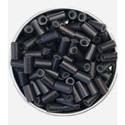 VIP Extensions Silicone Tube Micro Ring 3.4 x 2.0 x 7.0 mm. (500 pcs) Style: C MICROLINKS White Smoke 1-BLACK