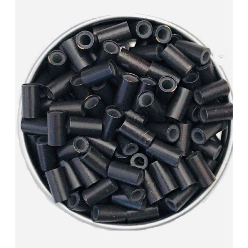 VIP Extensions Silicone Tube Micro Ring 3.4 x 2.0 x 7.0 mm. (500 pcs) Style: C MICROLINKS White Smoke 1-BLACK