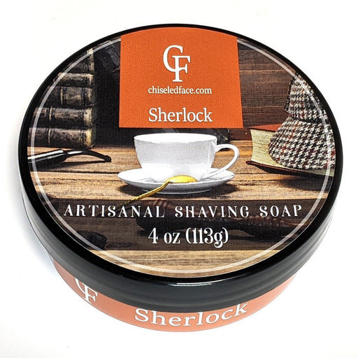 Chiseled Face Silk Tallow Shave Soap - Sherlock Shaving Soap White Smoke