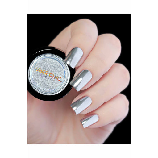 UberChic Beauty Silver Mirror Chrome Powder Gray