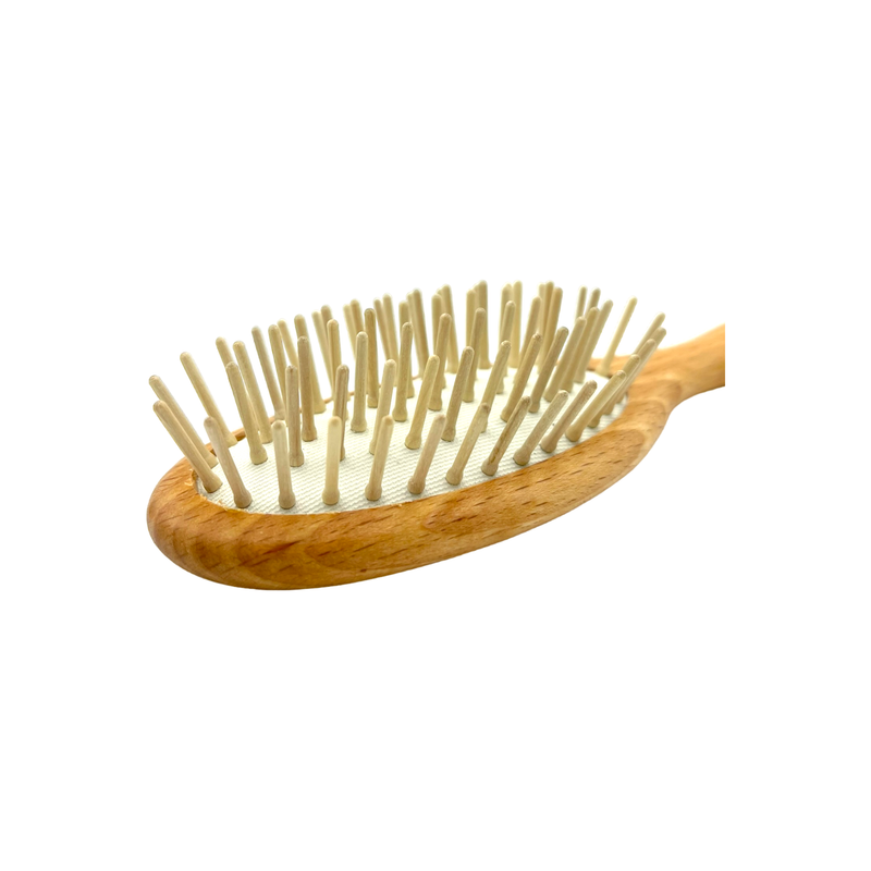 Dural Dural Beech wood rubber cushion hair brush with wooden pins Hair Brush Dark Khaki