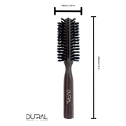 Dural Dural Thermo Ash Wood 10 rows round hair brush with boar bristles Hair Brush Dark Slate Gray