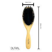 Dural Dural Beech wood rubber cushion hair brush with boar bristles Hair Brush Light Goldenrod