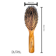 Dural Dural Olive wood boar bristles hair brush - 9 rows Hair Brush Dark Khaki