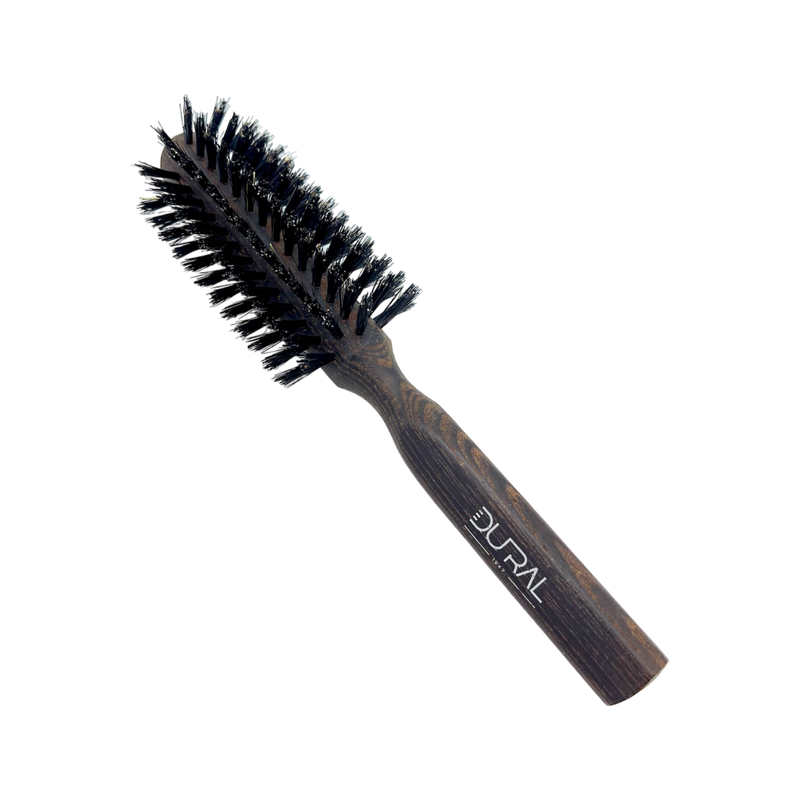 Dural Dural Thermo ash wood half round hair brush with boar bristles - 8 rows Hair Brush Dark Slate Gray