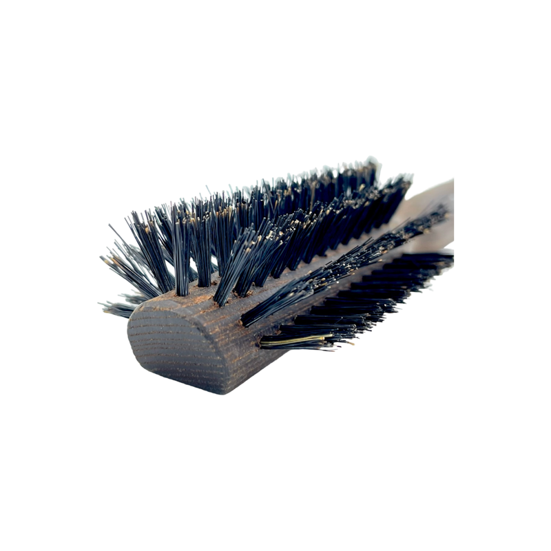 Dural Dural Thermo ash wood half round hair brush with boar bristles - 8 rows Hair Brush Dark Slate Gray