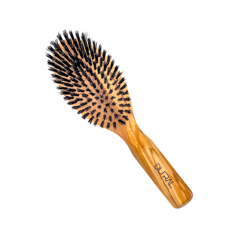Dural Dural Olive wood boar bristles hair brush - 9 rows Hair Brush Dark Salmon