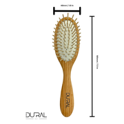 Dural Dural Beech wood rubber cushion hair brush with wooden pins Hair Brush Sienna