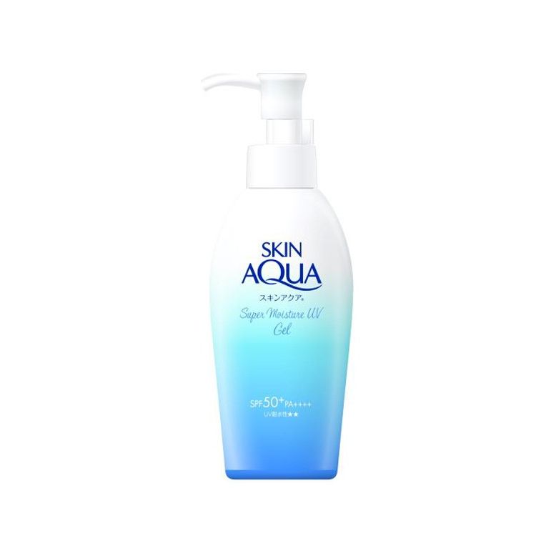 AsiaBeautyMall Rohto Skin Aqua UV Super Moisture Gel SPF 50+ PA++++ (With Pump) New Version Sunscreen White Smoke