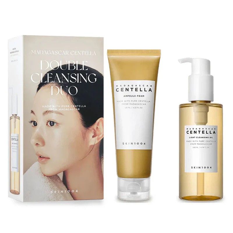 AsiaBeautyMall SKIN1004 Madagascar Centella Double Cleansing Duo Cleansing Oil White Smoke