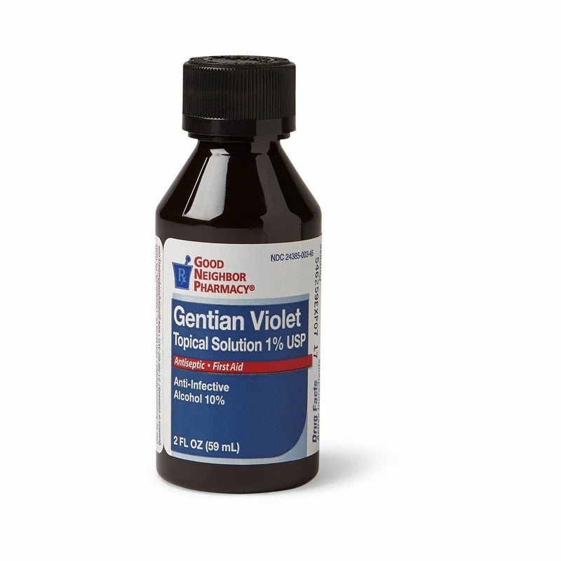 Good Neighbor Pharmacy GNP Gentian Violet 1% Solution 2 Oz Medical Supplies White Smoke