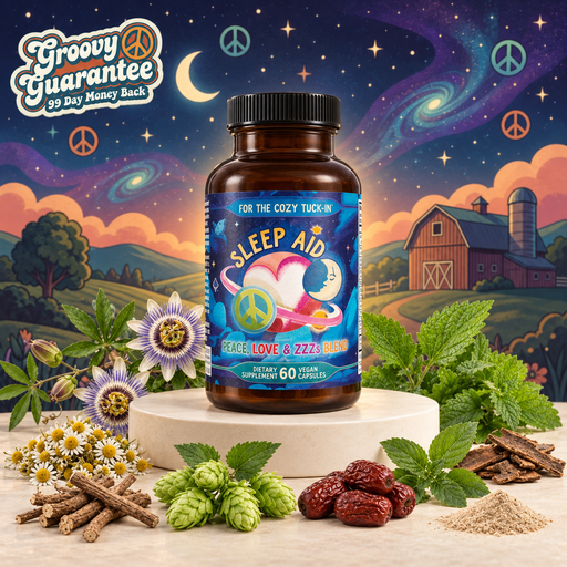 Hippie Farms Premium Sleep Aid Formula - Peace, Love, and ZZZ's Blend Vitamins & Supplements Midnight Blue