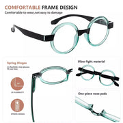 eyekeeper.com Small Colorful Fun Round Reading Glasses Unique Trendy Readers R2007C Eyeglasses White Smoke Blue / without magnification,Blue / +0.50,Blue / +0.75,Blue / +1.00,Blue / +1.25,Blue / +1.50,Blue / +1.75,Blue / +2.00,Blue / +2.25,Blue / +2.50,Blue / +2.75,Blue / +3.00,Blue / +3.50,Blue / +4.00,Red / without magnification,Red / +0.50,Red / +0.75,Red /